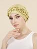 Crossed Forehead Flowers Turban Cap Solid Color Women Hijabs Islamic Chemo Cap Head Scarf Ladies Head Wrap Cover Hijab Scarf