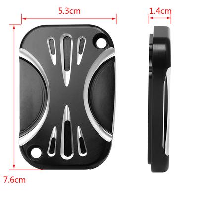 2 Stück CNC-geschnittene Kupplungs-Brems-Hauptzylinderabdeckung für Harley Touring FLHX FLHT CVO