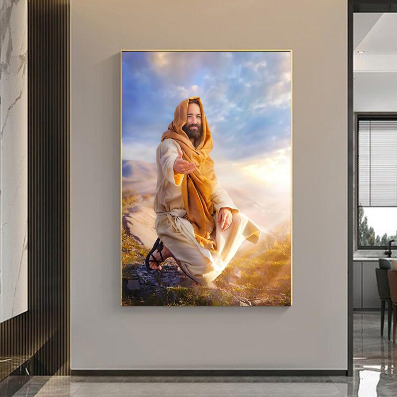 Jesus Christ Hand of God Jesus Portrait Classic Retro Poster Canvas Paintings Wall Art Pictures Home Decor
