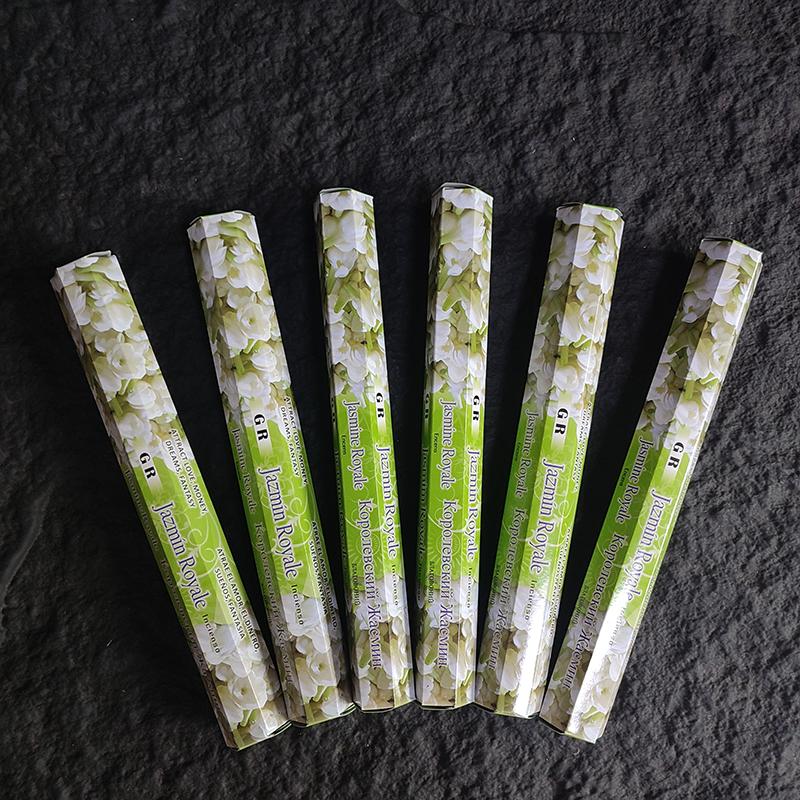 Y 6 Small Boxes/Pack Indian Incense Sticks Sandalwood  - Premium Lavender Jasmine Aromatic Scent for Home, Bathroom, Meditation