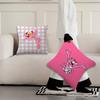 Cushion P-Pink Cover Soft Comfortable Pillow Case For Sofa Living Room Cartoon Panthers Home Office Decor Protective Covers