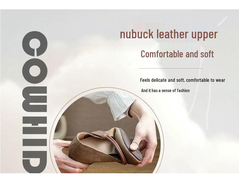 Women's Retro Genuine Leather Mary Jane Shoes - Soft Sole, Lightweight, Flat Bottom, Perfect for Spring and Autumn.