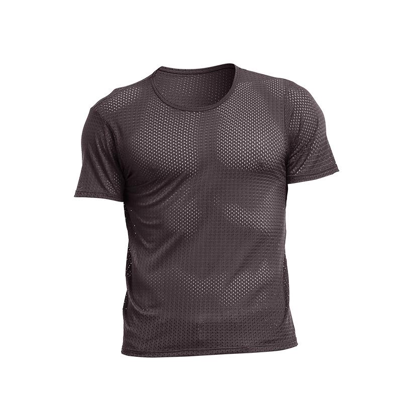 StrideBox Heren IJszijde Mesh V-Hals Korte Mouw Slim T-Shirt L
