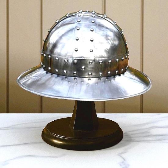 Hand-Forged Steel Kettle Hat Helmet Medieval Knight Armor Replica