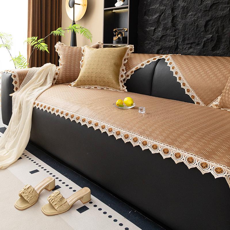 New Summer Rattan Mat Sofa Cushion Mat Non-Slip Seat Cushion Simple Modern Summer Cover Towel Cover Cloth