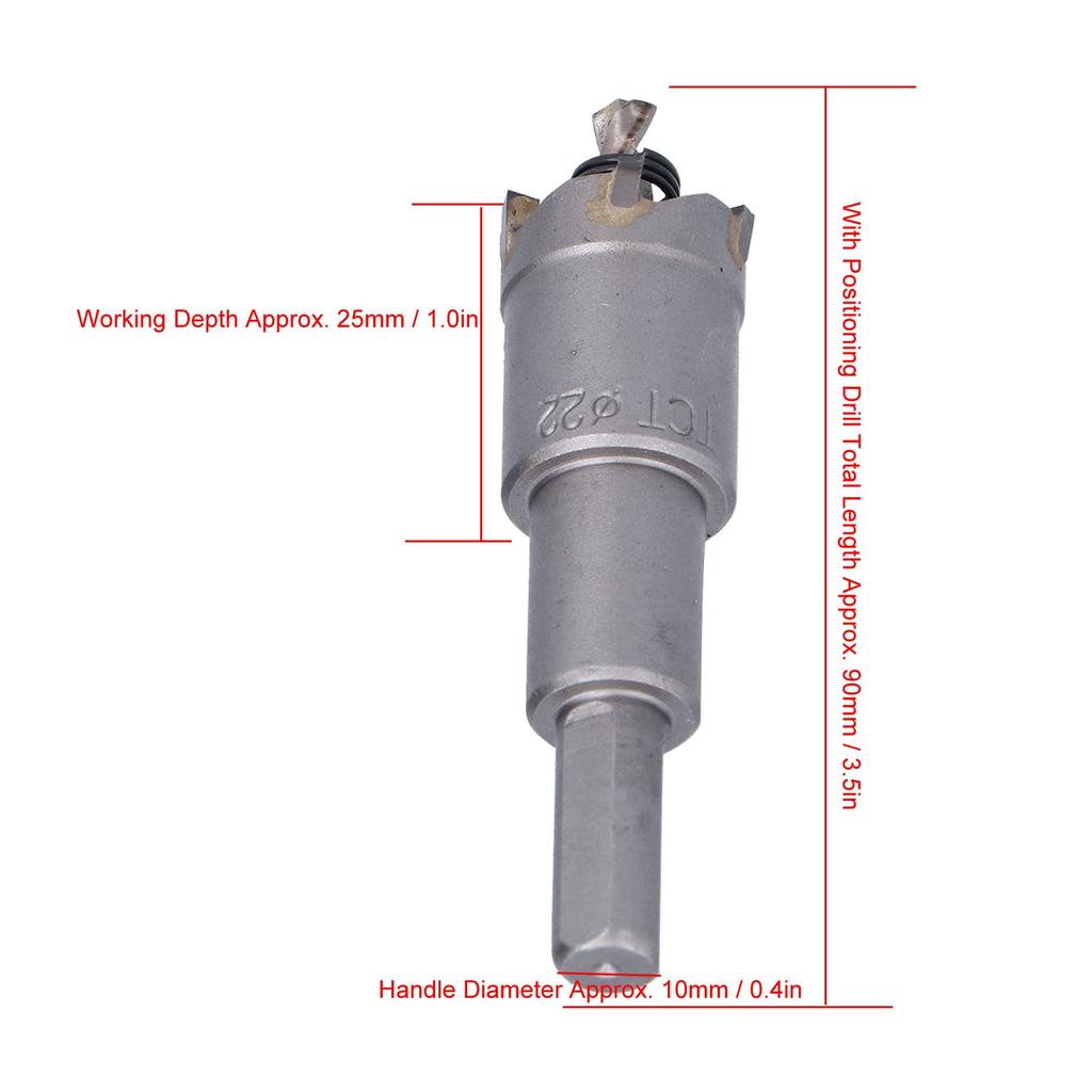 Hole Saw High Speed Steel Three Blades Inclination Angle Design Hole Cutter for Metal with Hex Key