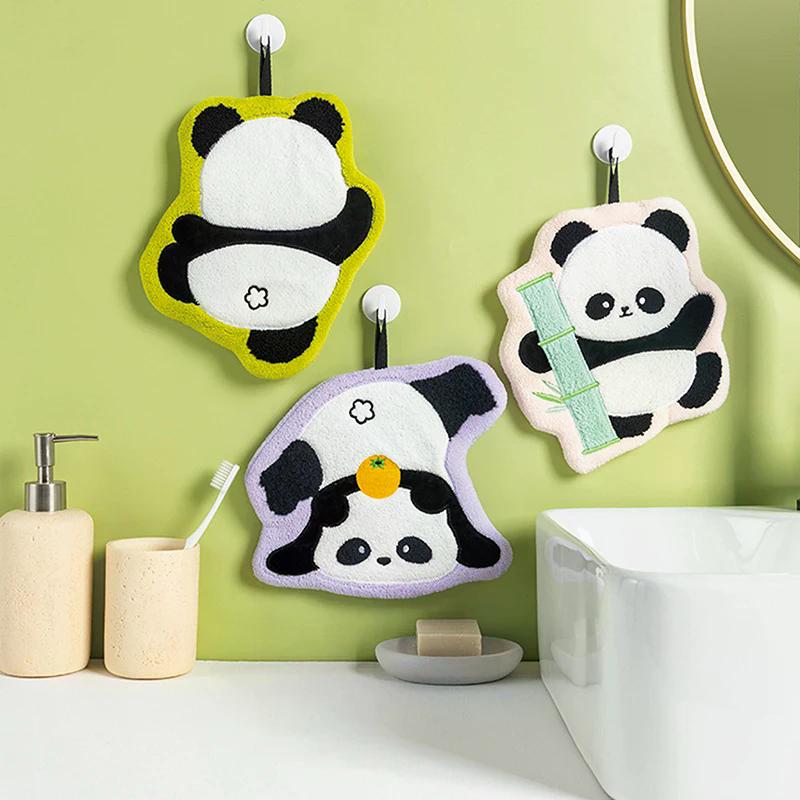 Cute Panda Hand Towel, Absorbent And Quick-Dry Towel, Thickened Towels For Kitchen And Bathroom, Multi-Purpose Towel For Home