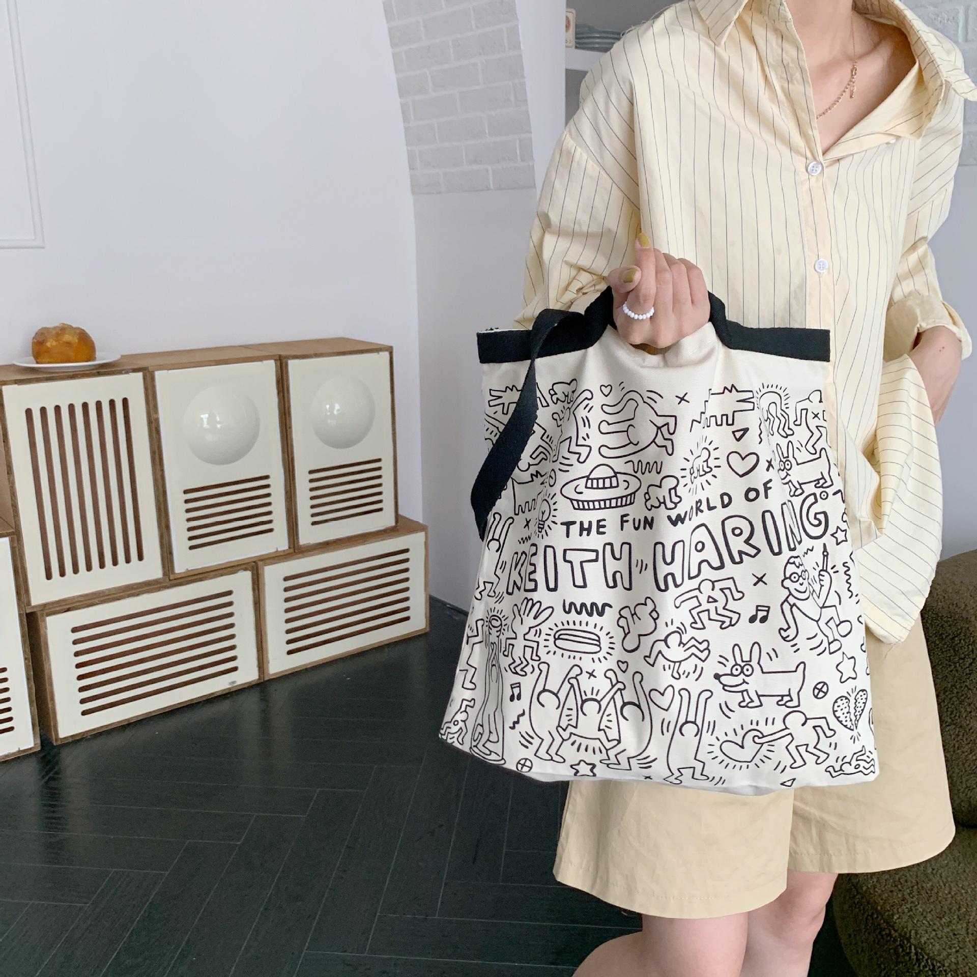 Женская сумка на одно плечо с персонализированной печатью для хранения холста OneSize — фото 16