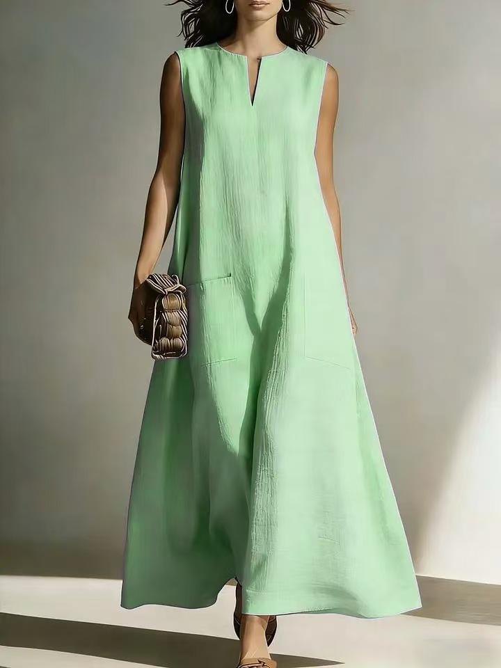 2626 Spring and Summer European and American New Women's Casual Simple Sleeveless Dress