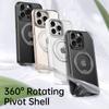 KEYSION N52 Magnetic 360° Ring Case for MagSafe for iPhone 13 14 15 Pro Max Matte Transparent Shockproof Phone Cover
