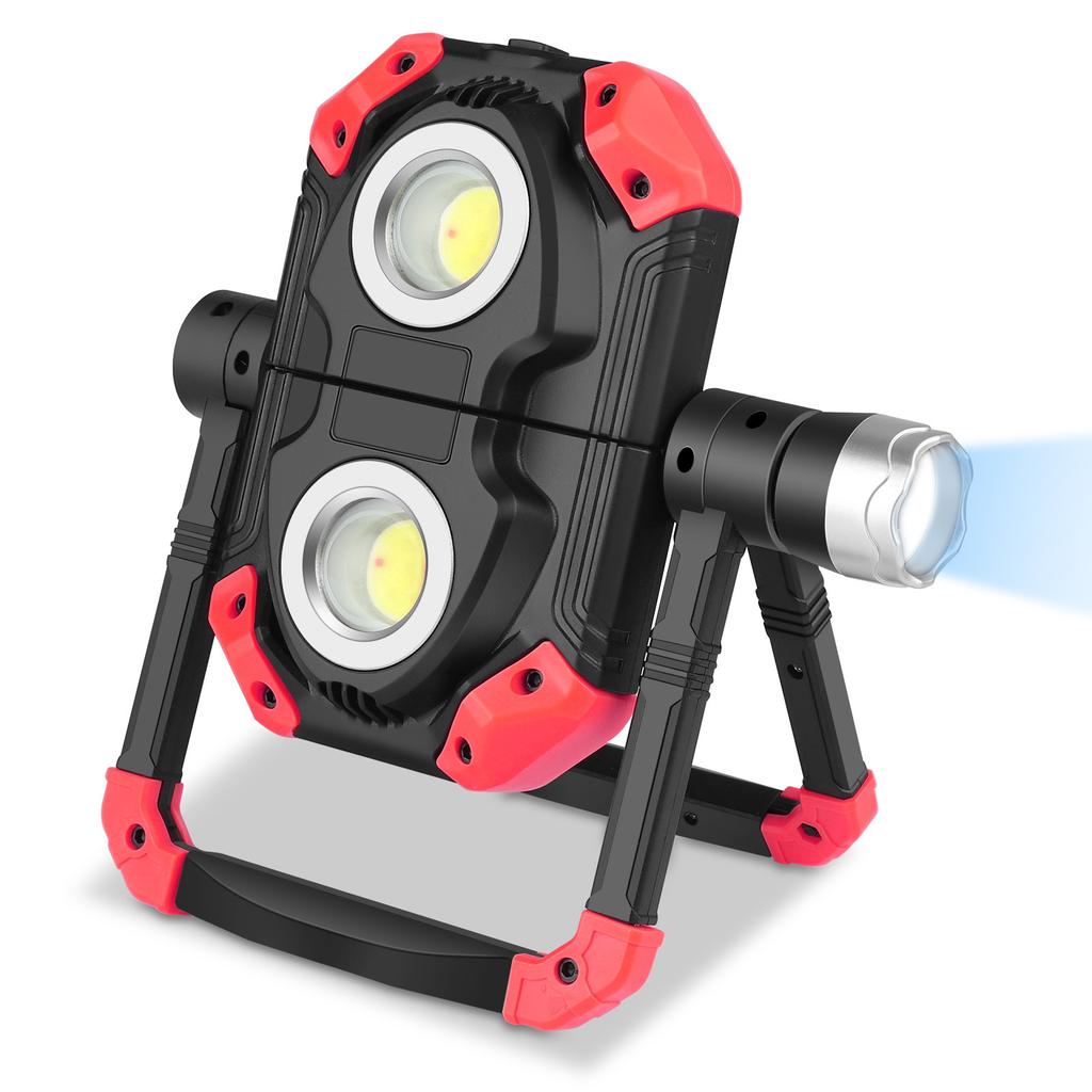 Multi-function Flashlight Dual LED Source Work Light Type-C Rechargeable Torch Strong Magnet