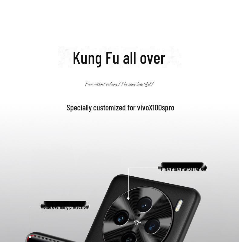Protective Liquid Leather Case for Vivo X100spro, Anti-fall, One-piece Design.