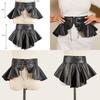 Fall Elegant Faux Leather Waist Belt With Hook Closure For Dresses And Tunics
