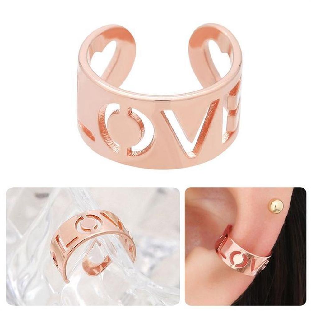 [Onm] Onm 14Kgp Bold Rose Gold Ring Bracelet Ear Cuff (S9594030)