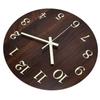 Wood Wall Clock Retro Style Quiet Silent Quartz Movement 3D Luminous Retro Wall Clock for Bedroom