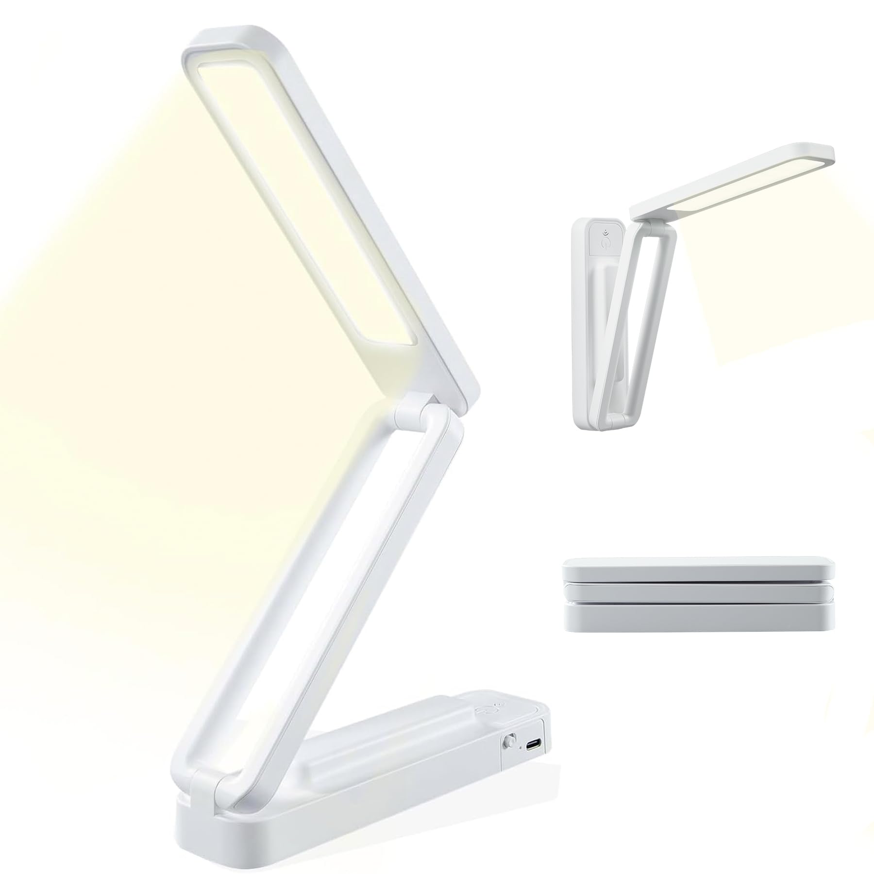 

Foldable Desk Lamp, Eye-Friendly, Stand Lamp, Table Lamp, Hanging Lamp, Multi-Function, Touch Sensor, Cordless, Rechargeable, Reading Light, Stepless