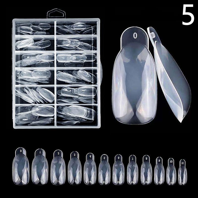120 Pcs False Nail Tips Clear Matt Soft Fake Nails Extension For Home Diy Nail Salon Manicure