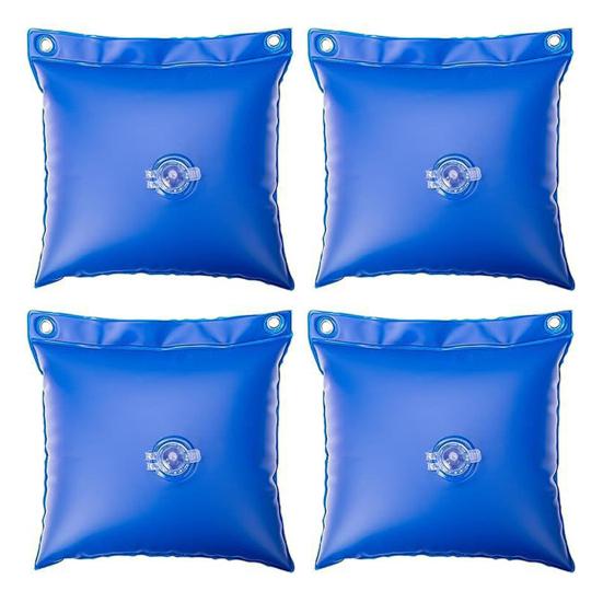 Pool Cover Hanging Bag Leakproof Square Swimming Pool Cover Weights Thick PVC Water Bags for Above Ground Pool Cover Antifreeze Winter Tarp Weights