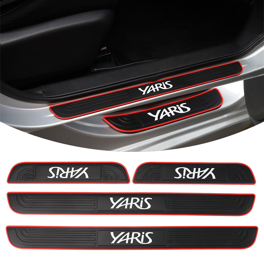 

XIKER Toyota Yaris 10 Series Эксклюзивные накладки для защиты от царапин, Боковая защита от ударов, Резиновые накладки на пороги из ПВХ, Царапины, Порог, Защита, Накладка, Комплект из 4 штук, чёрный