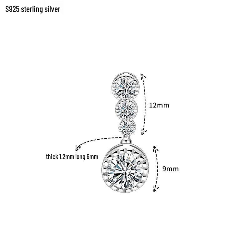 S925 Sterling Silver Navel/Belly Button Ring Body Piercing Jewelry