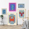 Retro Lobster Crab Sardines Poster Wall Art Pictures Seafood Print Kitchen Dining Hall Wall Canvas Painting Home Decoration