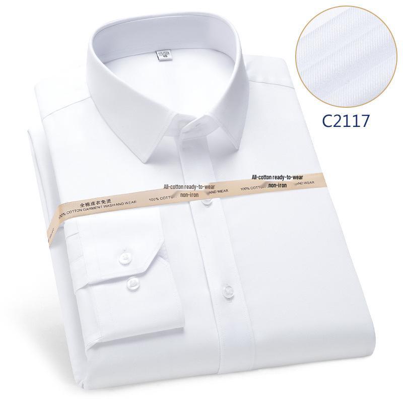 

Мужская вышитая хлопковая рубашка без глажки для профессионального наряда 41