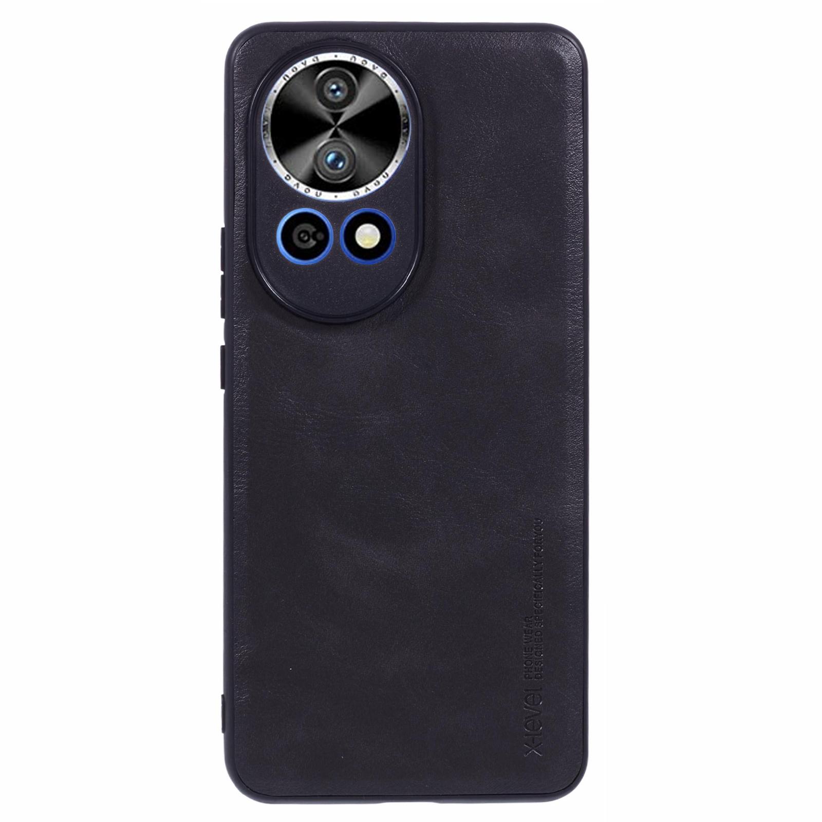 

Bojue-3 Series For Huawei nova 12 Pro 5G/nova 12 Ultra 5G Case Leather Coating Phone Cover Black