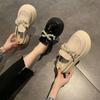 Woman Mules Slippers Round Toe Slides Platform Shoes for Women Pearl Black Clappers H Sandal on Promotion High Quality Sandals