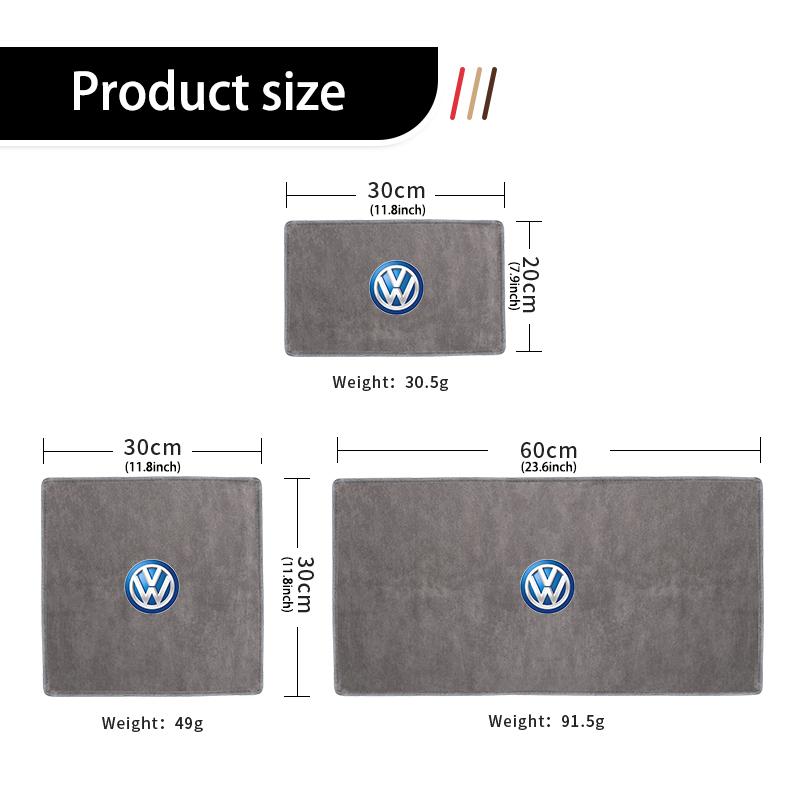 WET1 For Volkswagen VW Car Deer Skin Absorbent Coral Velvet Wiping Cleaning Towel Polo Jetta Sagitar Magotan Passat B5 B6 B7 CC
