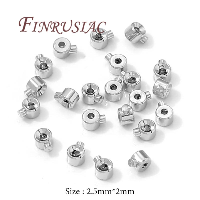 2.5mm 3mm 18K Gold Plated Crimp End Beads,Crimp Beads For Jewelry Making Supplies,Necklace End Bead,Bracelets Accessories