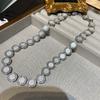 Medieval Vintage Natural White Shell Bright White Moonlight Necklace Bracelet Earrings Light Luxury High-End Suit Women