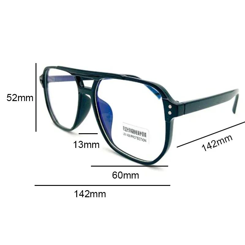 Fashion Square Double Beam Women Glasses Frame Clear Anti-Blu-Ray Eyewear Retro Men Optical Frame Computer Protection Goggles
