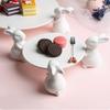 Solid Color Rabbit Ceramic Tray, Cake Rack, Dessert Tray, Fruit Tray, Sushi Board, Wedding Dessert Display Tool, Home Decoration