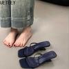 Fashion Designer Summer Narrow Band Heel Women Slippers Shoes Fashion Open Toe Shoes Design Style Banquet Party Sandals Shoes