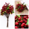 3Pcs Mini Artificial Berry Flower Christmas Fruit Fake Berry Simulation Foam Flower Decoration Wedding Family Table Arrangement