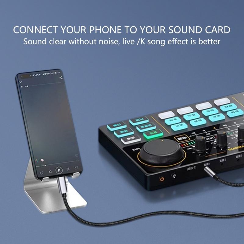 Type C To 3.5mm Auditory Cable With Advanced Chip Decoding For Multipe Syetems Auditory Adapter Line Car Auditory Cord