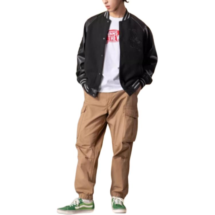 Vans Jacken Herren Schwarz Baseballkragen Moderat Sonstige VN000NDWBLK