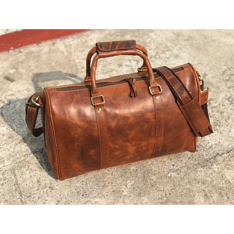 Leather Tote Bag Free Personalised Gifts for Her, Travel Gift Beach Bag Groomsmen Gifts, Beautiful Memorial Gift, Christmas Day Weekend Bag