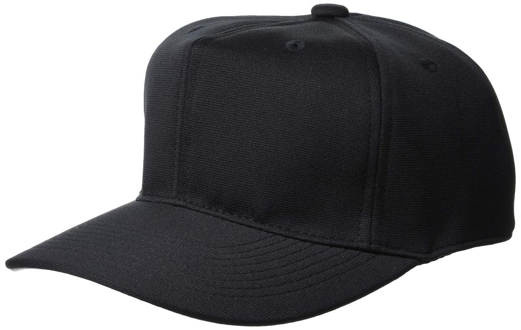 SSK Baseball Cap BC062 Black Medium Square-Brim 6-Sided