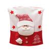 Capa de Cadeira de Natal Boneco de Neve Papai Noel Forma de Rena Capa de Encosto com Tema de Natal Decoração de Assento de Restaurante