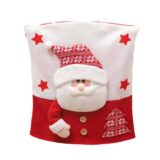Capa de Cadeira de Natal Boneco de Neve Papai Noel Forma de Rena Capa de Encosto com Tema de Natal Decoração de Assento de Restaurante