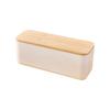 Cutting Board Lid Bread Box With Wooden Lid Spacious Container Rectangular Shape Bread Storage Bin Space Saving Fresh Keeping