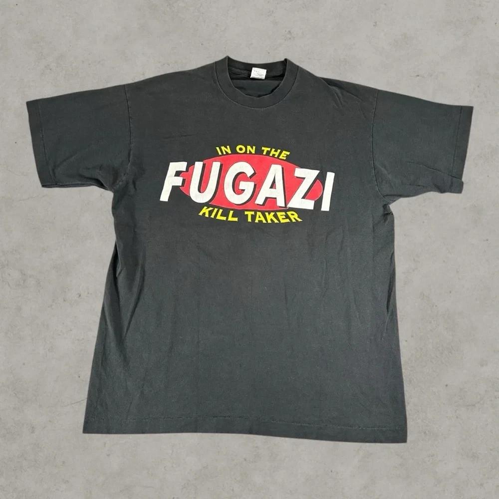 Vintage Fugazi Shirt Black 90s In On The Kill Taker Post Hardcore Band L