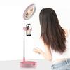 Adjustable Height Fill Light Phone Stand Stable Base Desktop Fill Light Phone Holder  Video