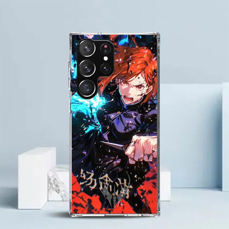 Kaisen J-Jujutsu Kugisaki Nobara Phone Case For Samsung Galaxy S24 S25 Edge S26 Ultra S22 S23 Plus S21 + S20 FE Soft TPU Back Co