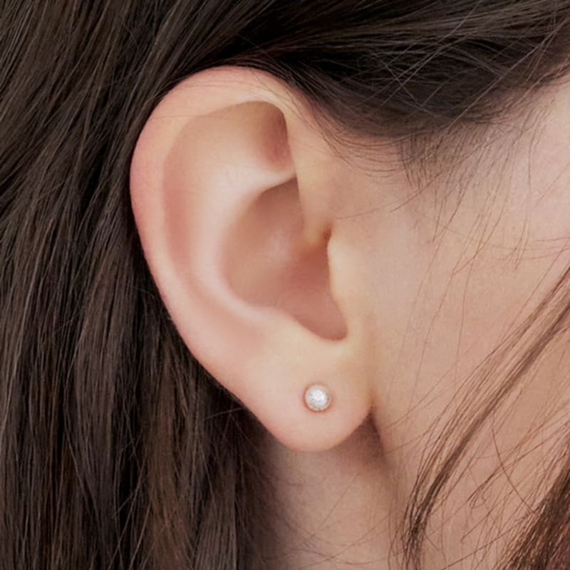 engbrox Sandy Heart Ball Earring Set