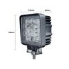 High Quality Universal 27W Square Auto 10-80V Vehicle Led Work Light for Forklift Truck Auxiliary Lighting