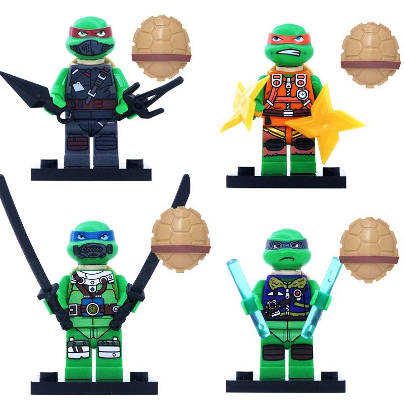 Building Blocks Ninja Turtle Figure, Educational Mini Bricks Playset