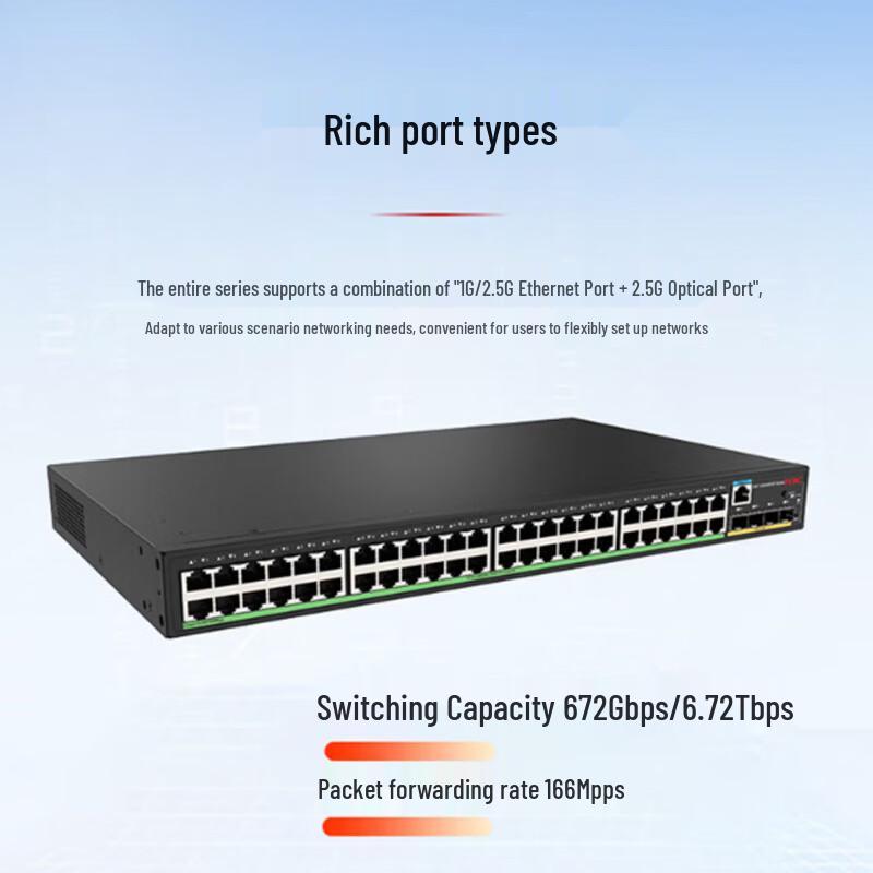 H3C S5000NV6-48P4NS-EI 48-Port Gigabit PoE+ Managed Switch