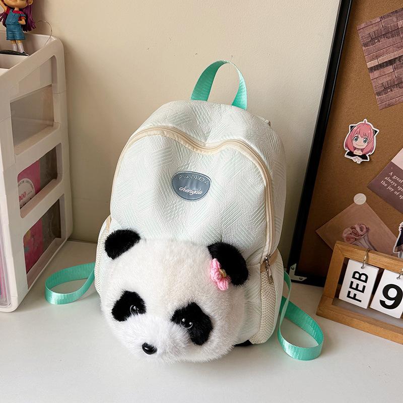 New Cute Cartoon Panda Backpack Plush Toy Backpack Parent-child Bag Small School Bag Children's Bag Gift Bag